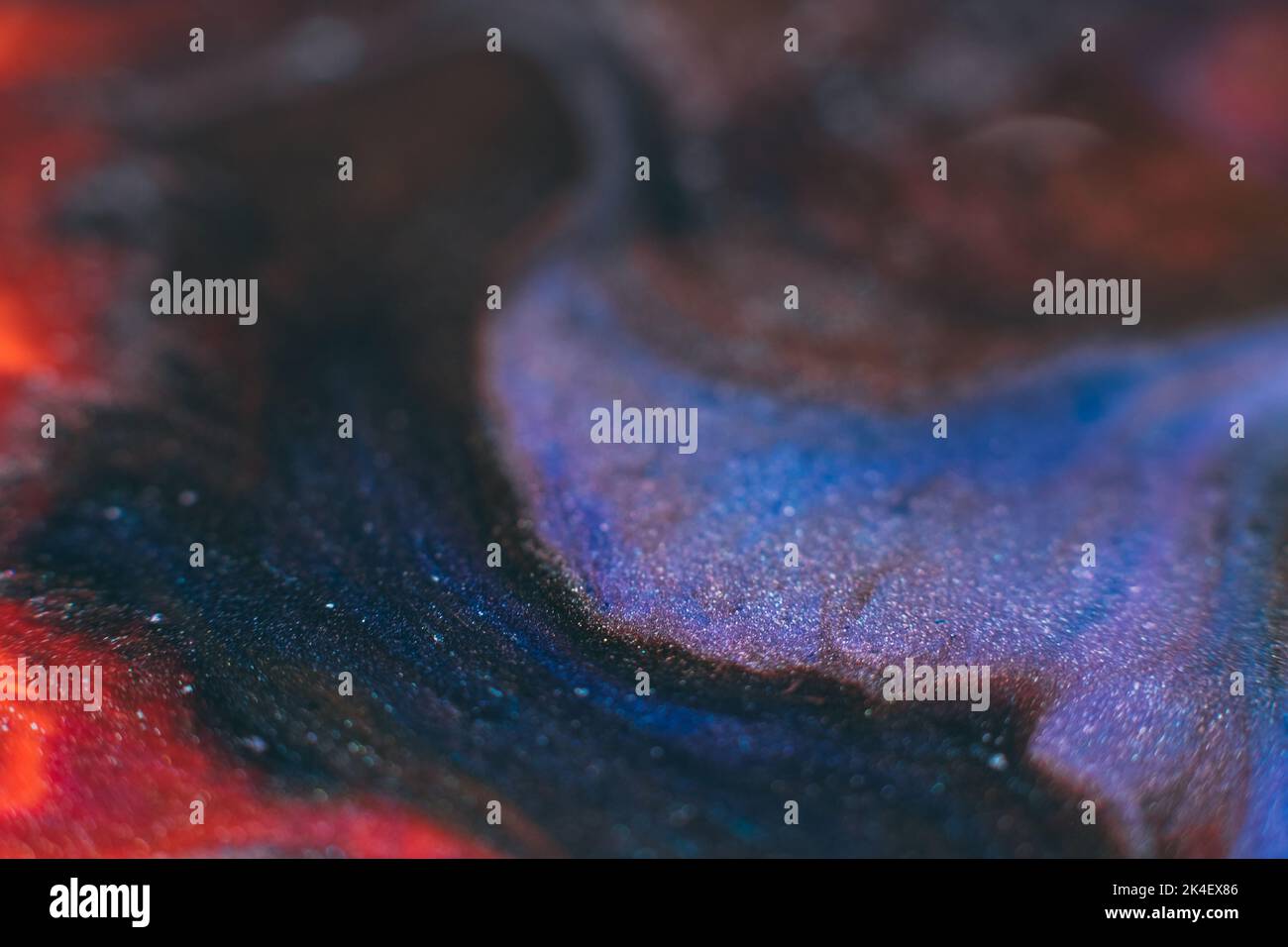 les peintures mélangent la conception abstraite de fond bleu encres Banque D'Images