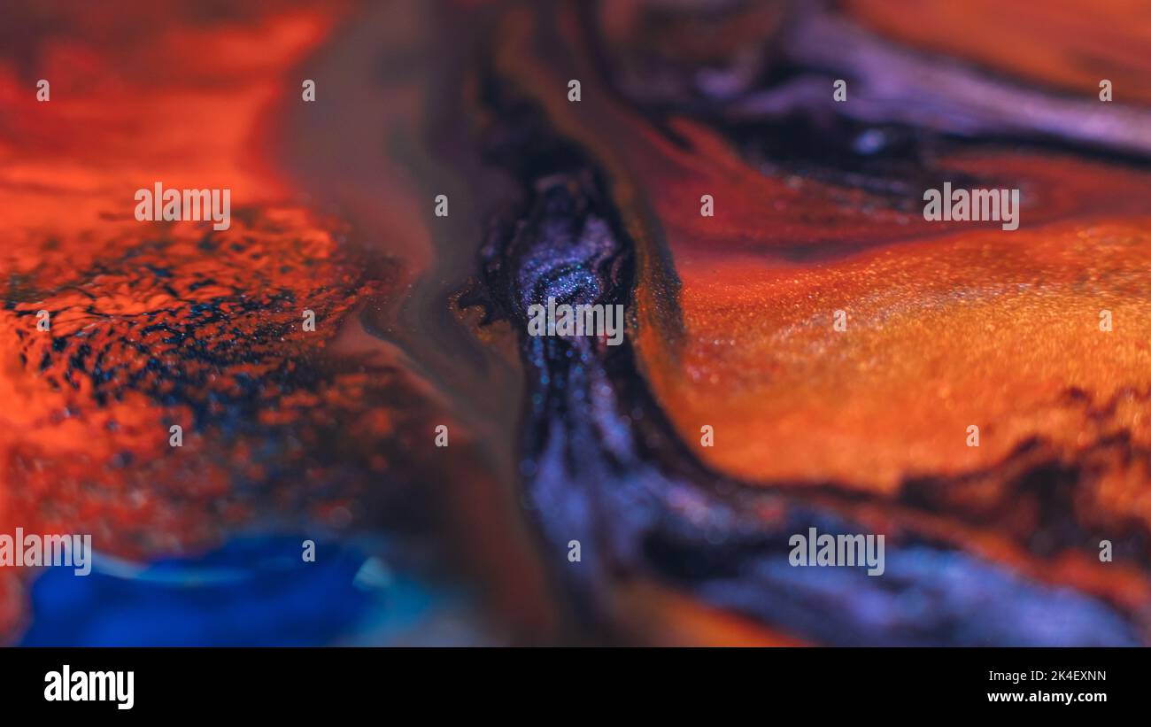 mélange d'encre artistique hobby coloré abstrait bakgrund Banque D'Images