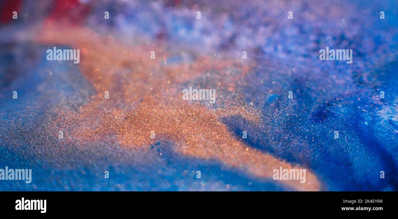 les peintures mélangent la conception abstraite de fond bleu encres Banque D'Images