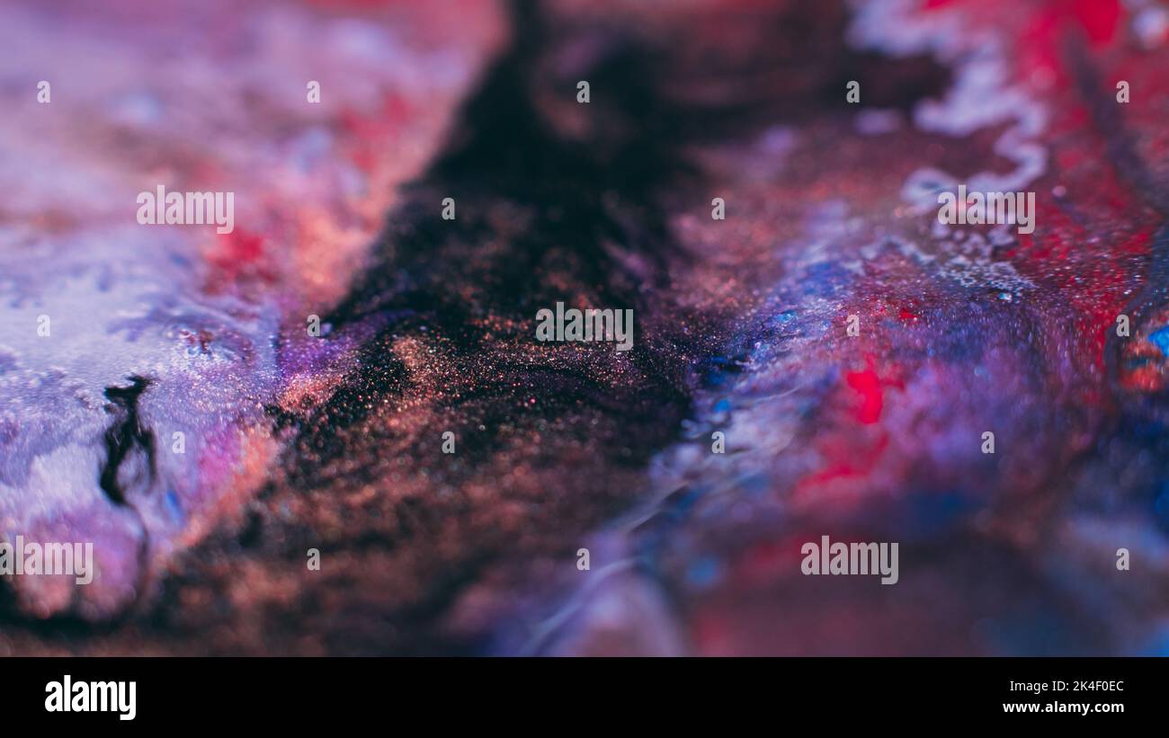 mélange d'encre artistique hobby coloré abstrait bakgrund Banque D'Images