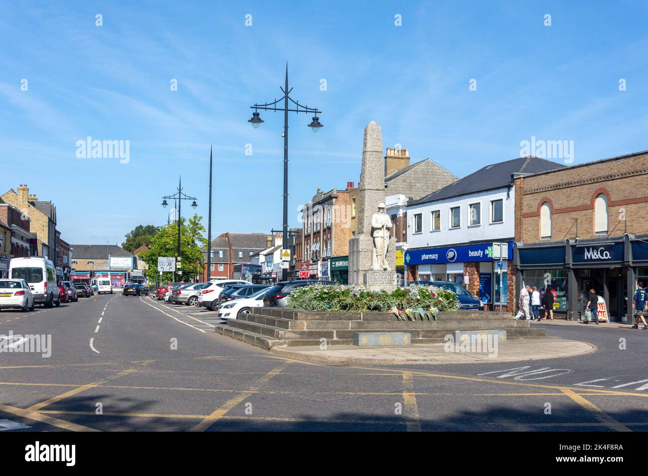 Broad Street, March, Cambridgeshire, Angleterre, Royaume-Uni Banque D'Images