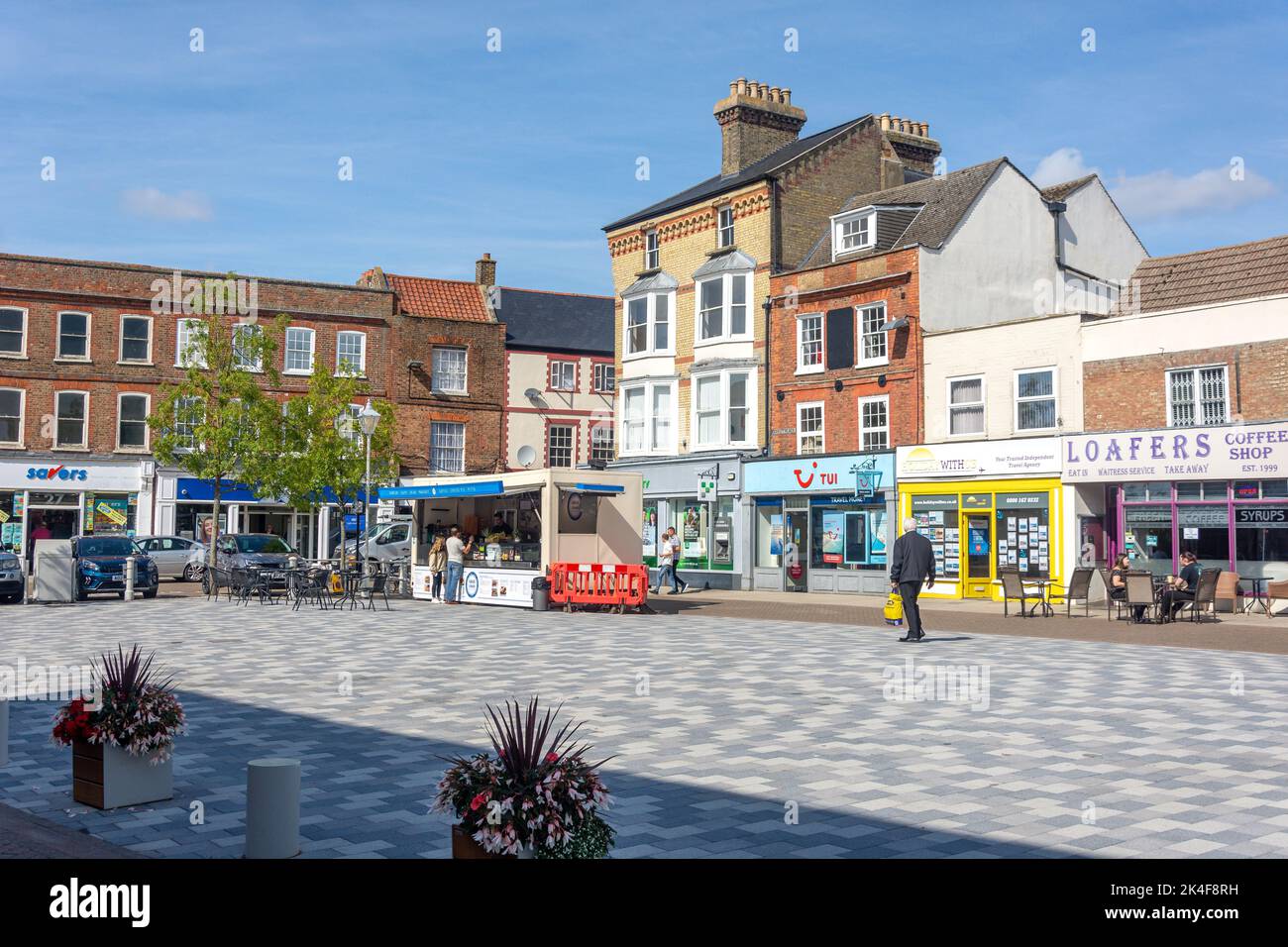 Remorque alimentaire grecque, Market place, Wisbech, Cambridgeshire, Angleterre, Royaume-Uni Banque D'Images