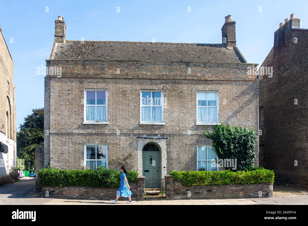 Maison géorgienne, High Street, Mars, Cambridgeshire, Angleterre, Royaume-Uni Banque D'Images