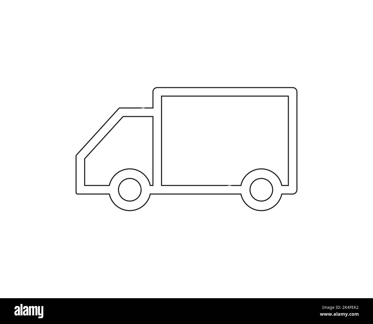 Camion transport transport expédition camion icône vecteur symbole illustration de conception Illustration de Vecteur