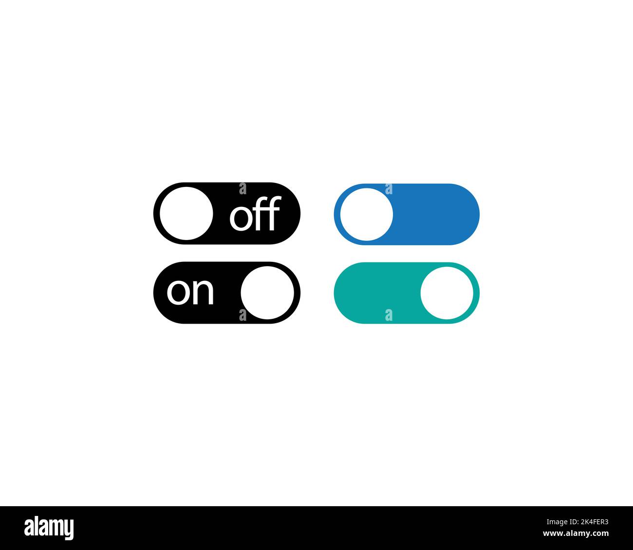 Activer bouton d'arrêt bouton-poussoir icône d'arrêt illustration de la conception du symbole vectoriel Illustration de Vecteur