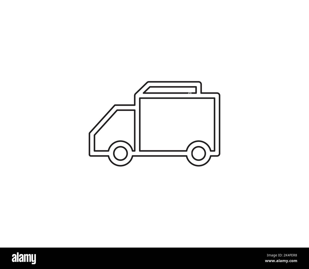 Camion transport transport expédition camion icône vecteur symbole illustration de conception Illustration de Vecteur