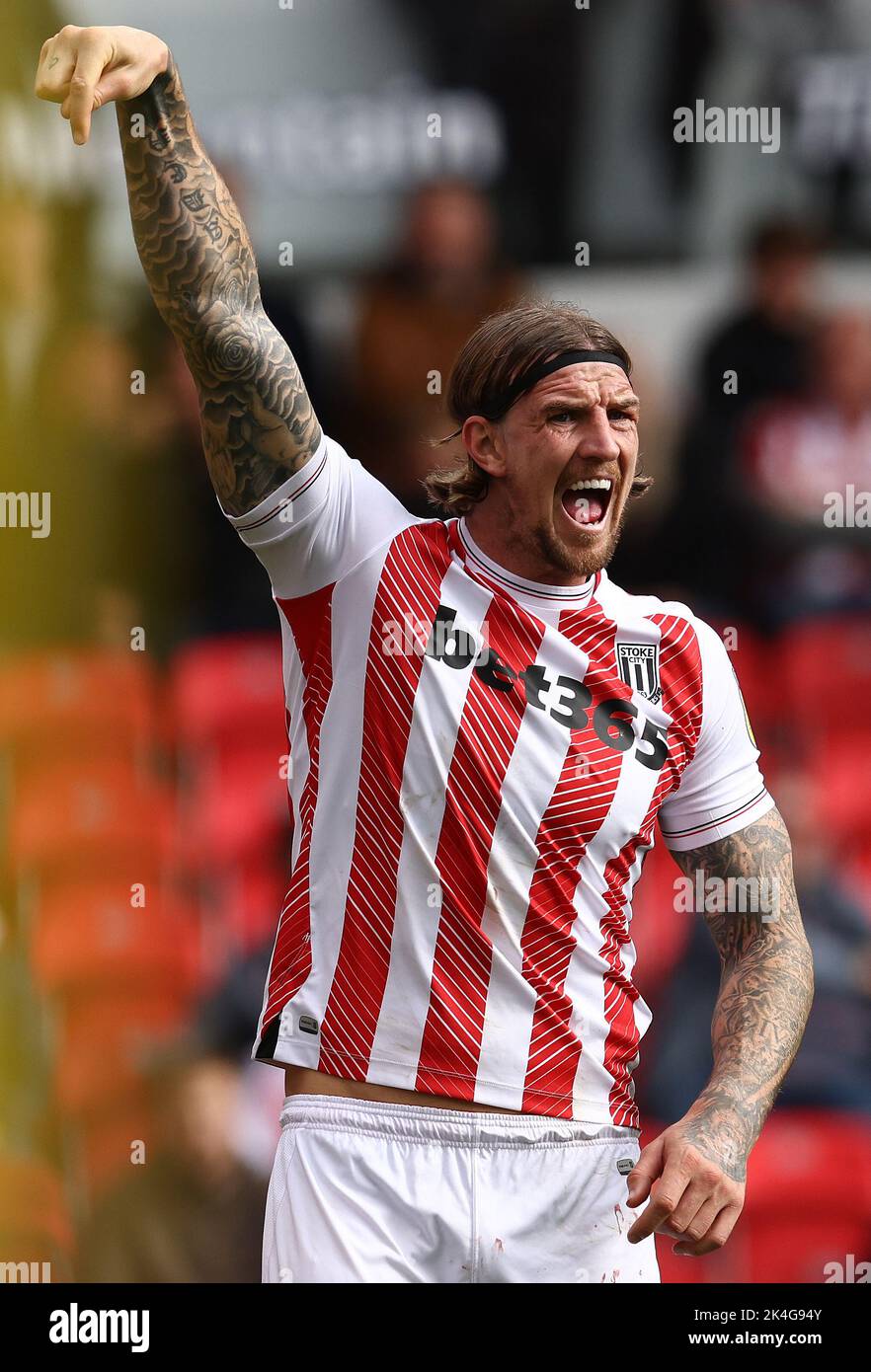 Stoke, Royaume-Uni. 2nd octobre 2022. Aden Flint de Stoke City pendant le match de championnat Sky Bet au stade Bet365, Stoke. Crédit photo à lire : Darren Staples/Sportimage crédit : Sportimage/Alay Live News Banque D'Images