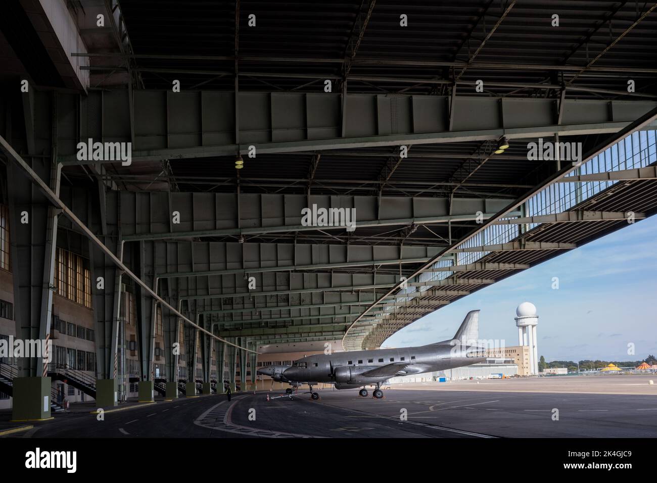 Flughafen Tempelhof, ancien aéroport de Berlin, Allemagne. Banque D'Images