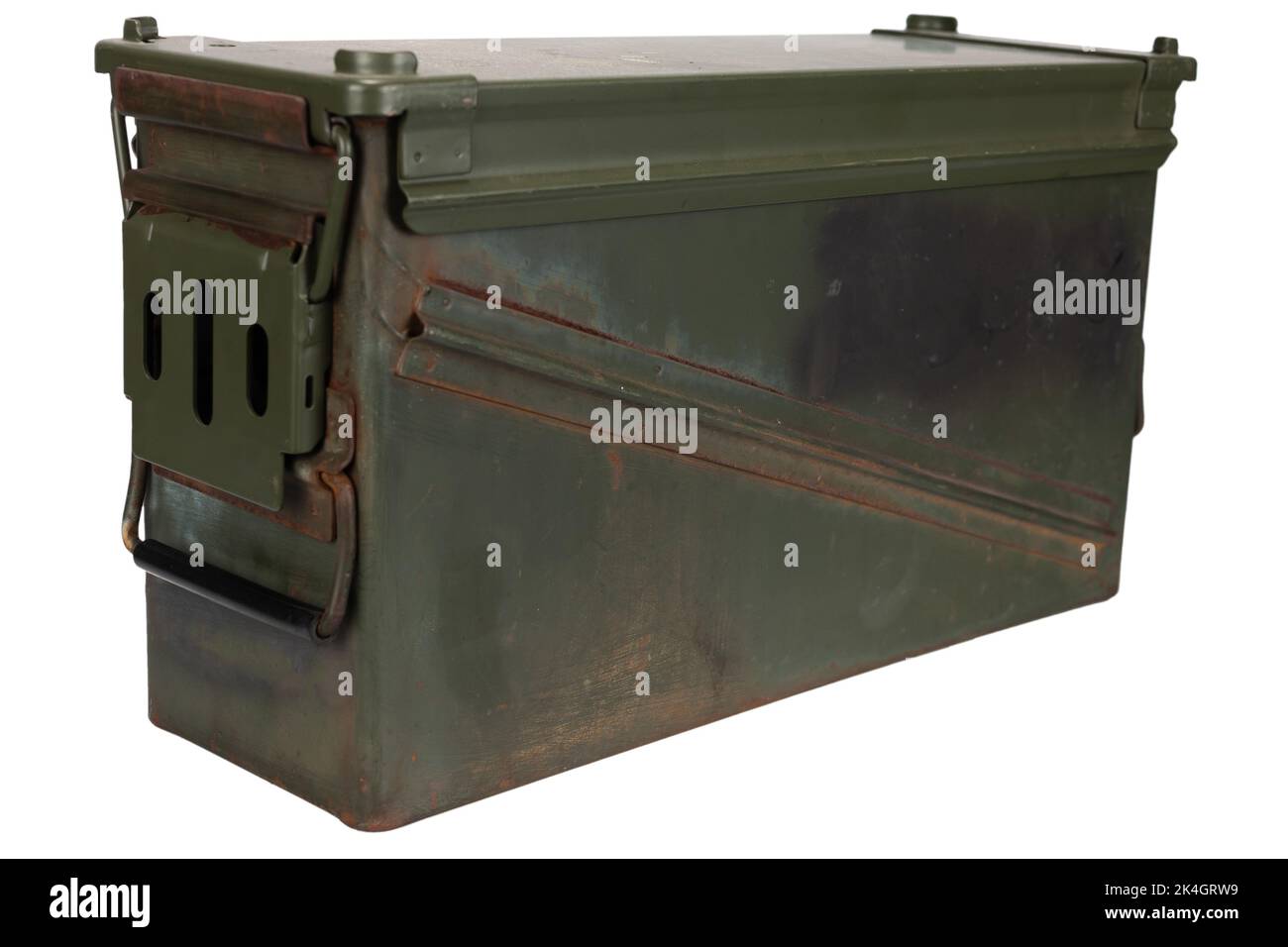 AMMO CAN pour 40mm grenades cartidge isolé sur fond blanc Banque D'Images