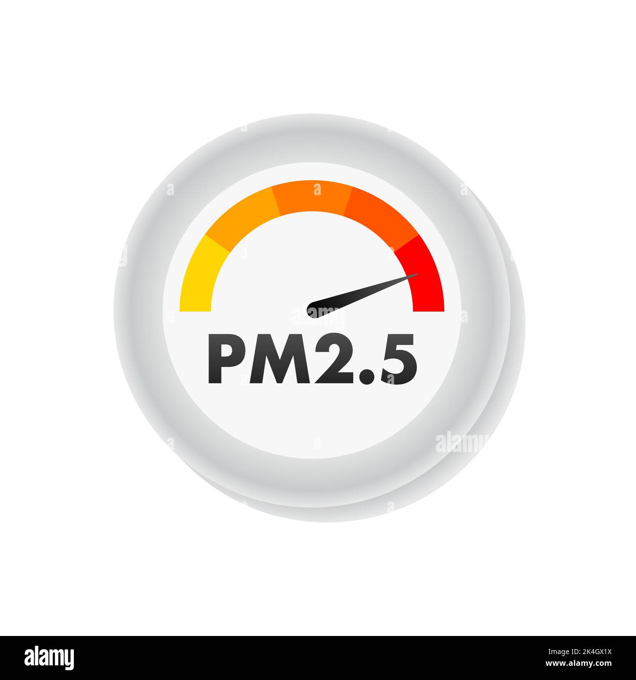 Icône de pollution de l'air, PM 2,5. Panneau de prévention. Illustration du stock vectoriel. Illustration de Vecteur