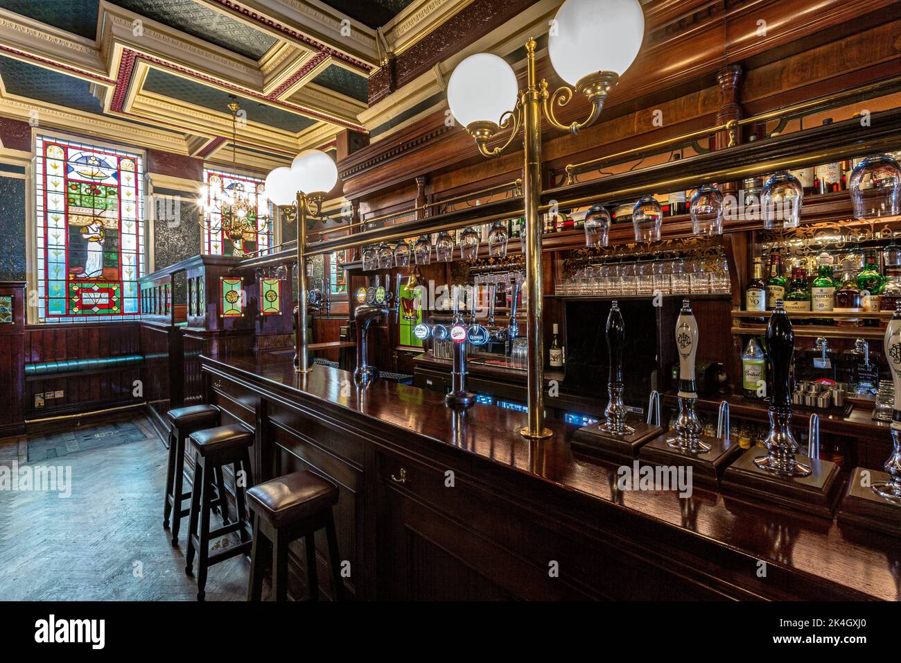 Intérieur du pub Crown Posada, Côté 31, Newcastle-upon-Tyne, Angleterre Banque D'Images