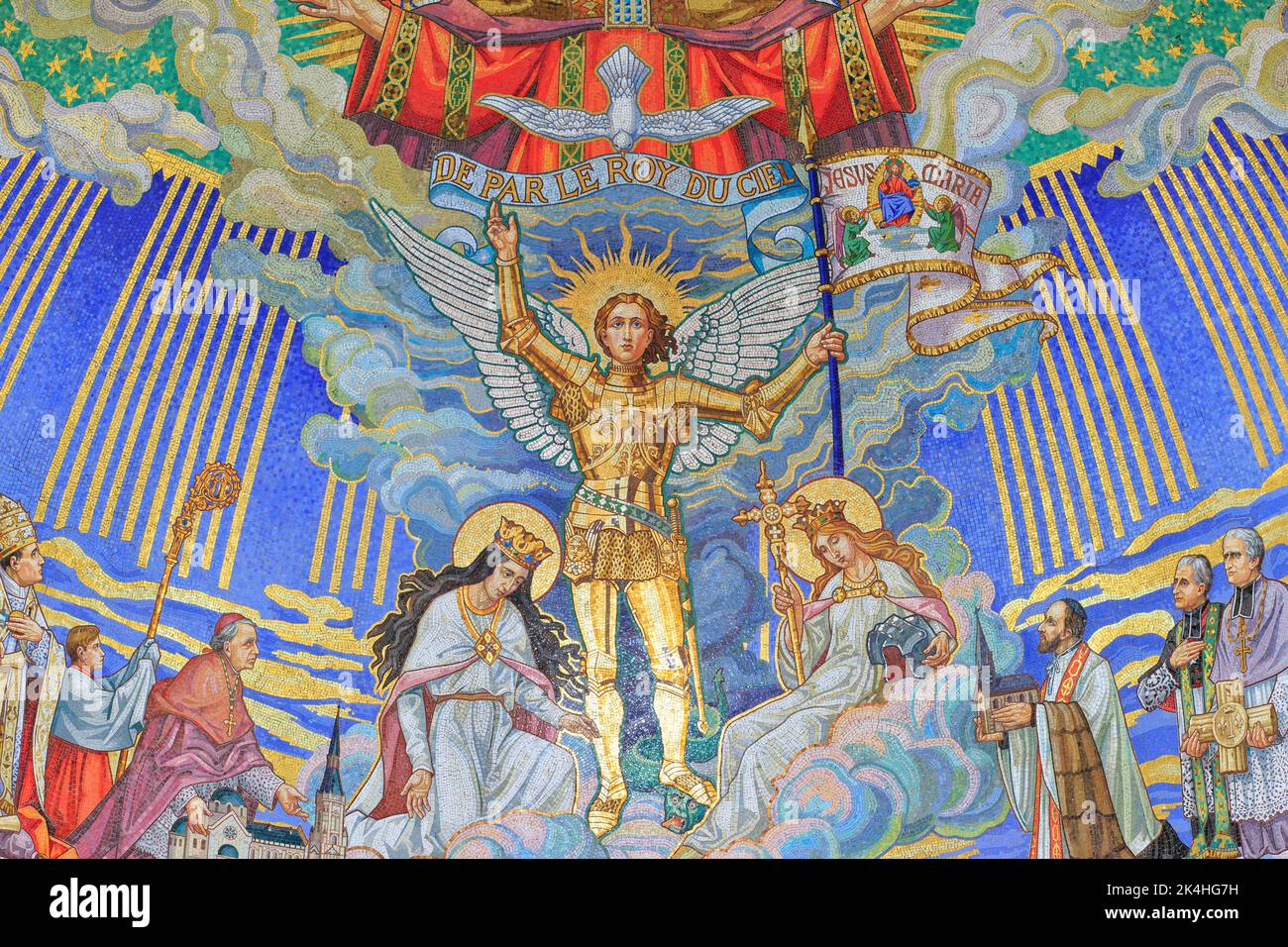 Mosaïque de plafond montrant Jeanne d'Arc (14121431), sainte patronne