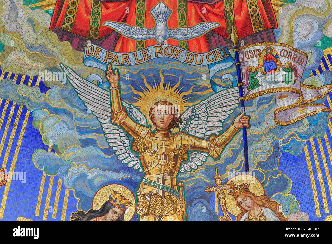 Mosaïque de plafond montrant Jeanne d'Arc (14121431), sainte patronne
