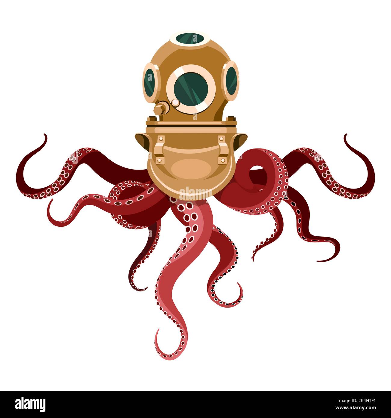 Illustration de l'octopus plongeur Illustration de Vecteur