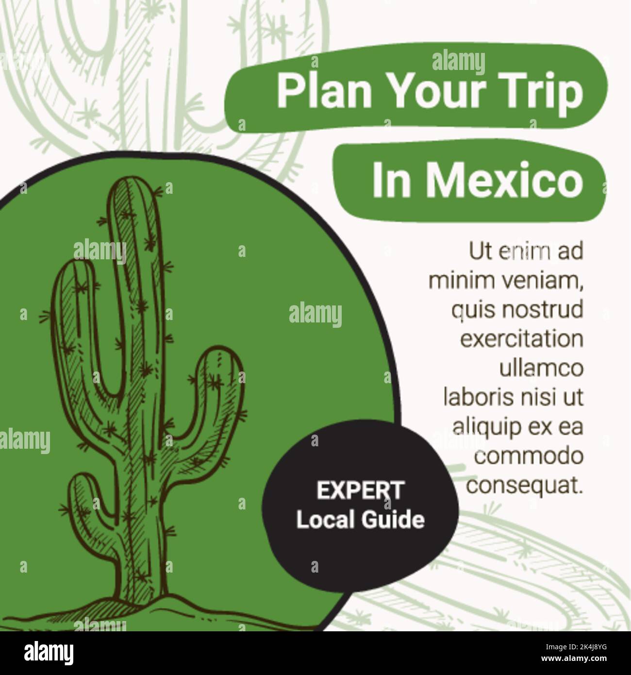 Planifiez votre voyage au Mexique, guides locaux experts Illustration de Vecteur