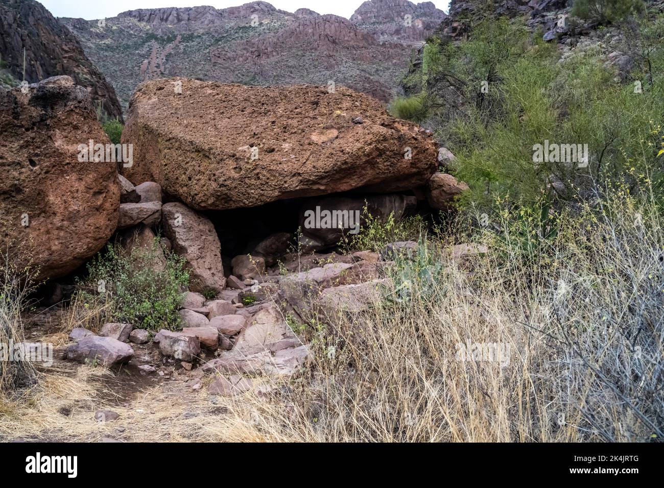 Vue sur Gold Canyon, Arizona Banque D'Images