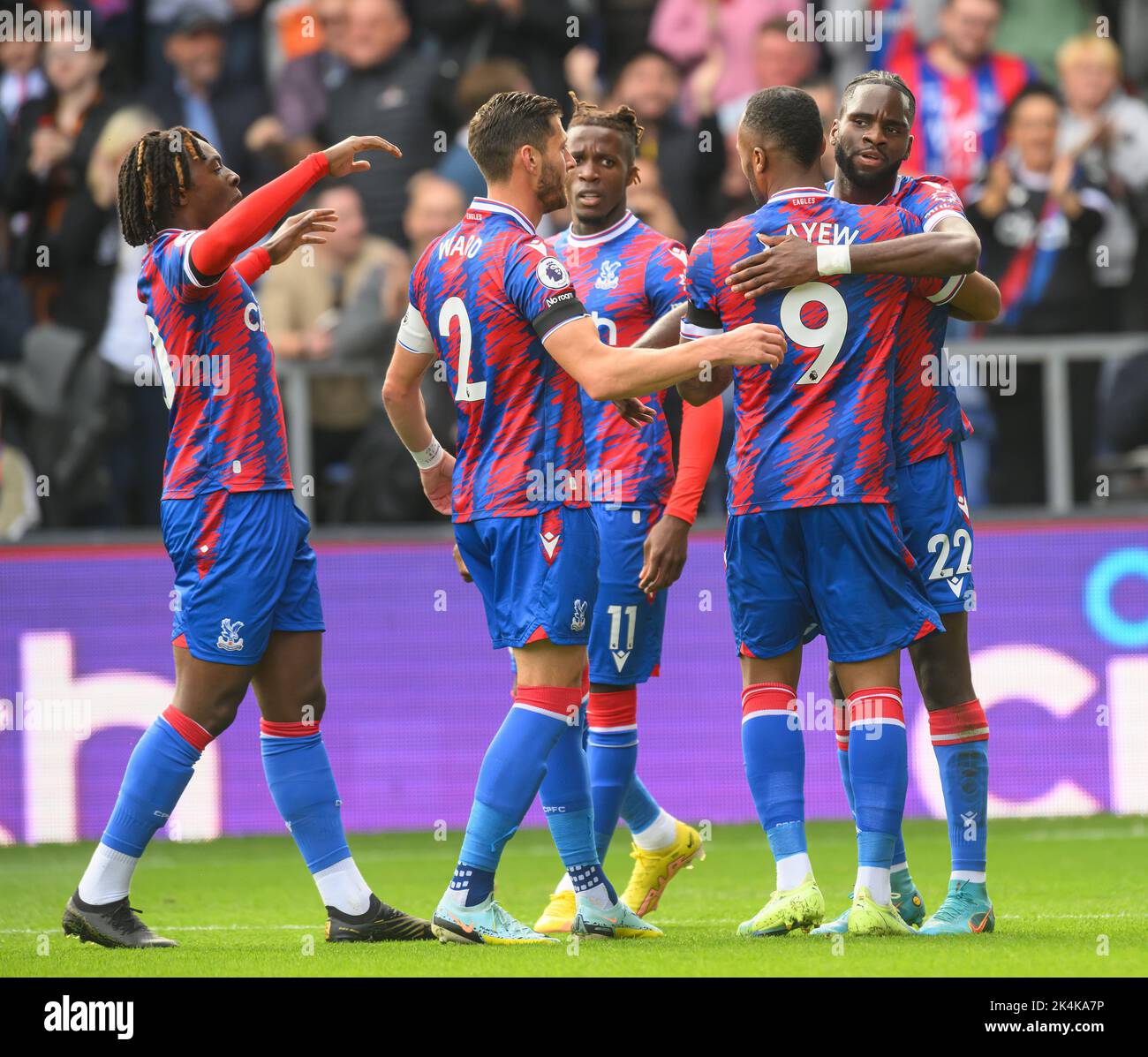 Londres, Royaume-Uni, 01 octobre 2022 - Crystal Palace v Chelsea - Premier League - Selhurst Park l'Odsonne Edouard du Crystal Palace célèbre son but lors du match de la Premier League contre Chelsea. Image : Mark pain / Alamy Live News Banque D'Images