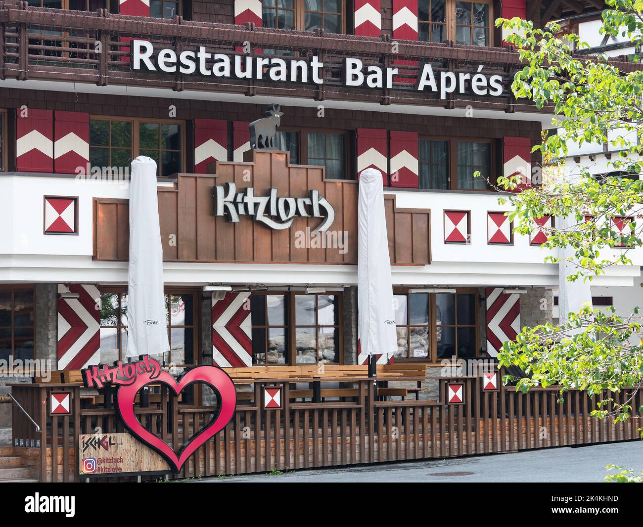 Kitzloch après-ski bar et restaurant à Ischgl, Tyrol, Autriche Banque D'Images