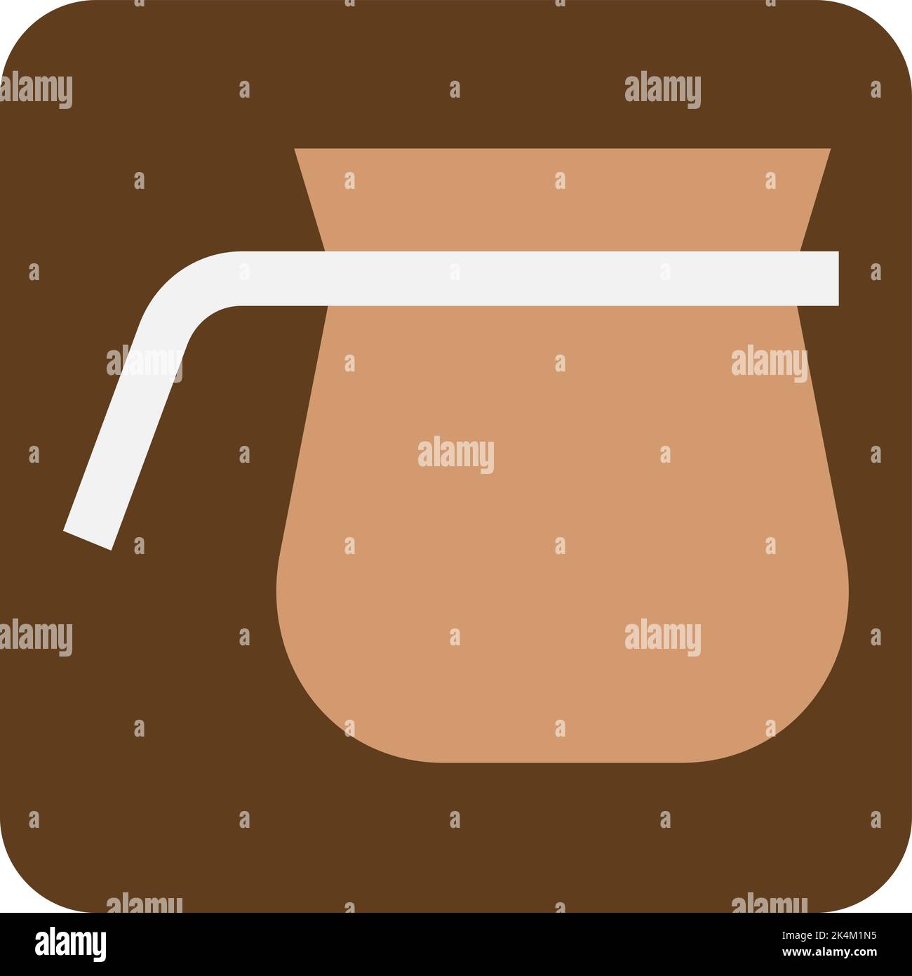 Cafetière, illustration, vecteur sur fond blanc. Illustration de Vecteur