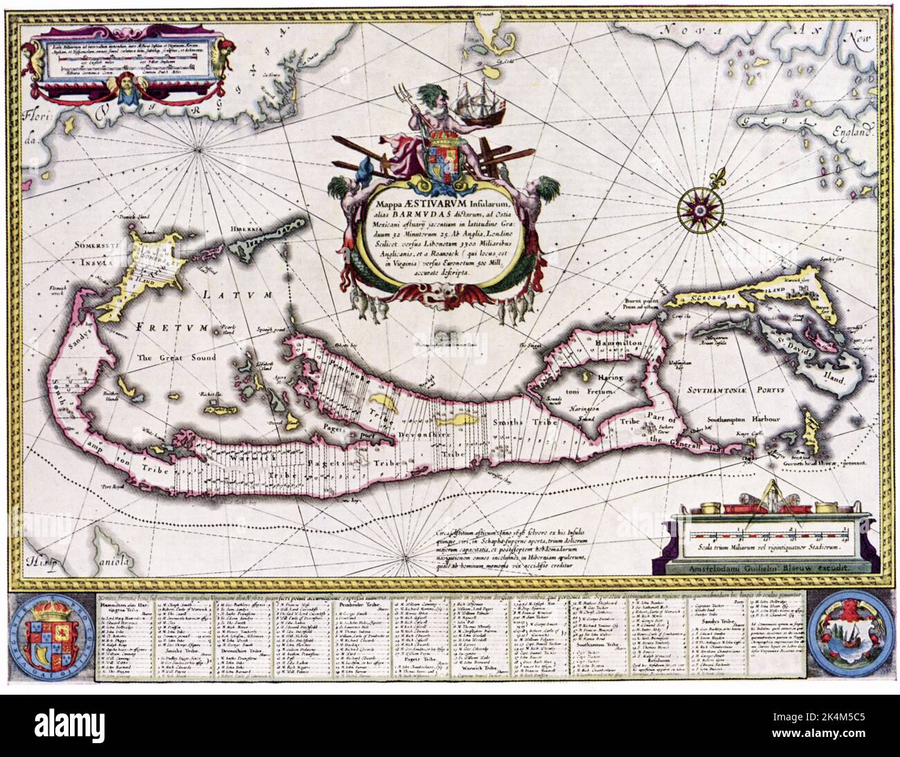 Nouveau-Bermudes, 1682. Par Joan Blaeu (1596-1673). De l'Atlas Maior, 1682. Banque D'Images