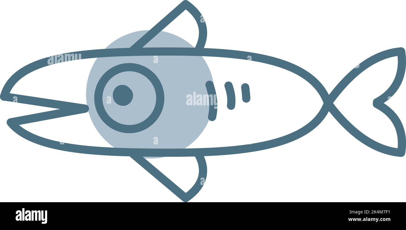 Poisson bleu, illustration, vecteur sur fond blanc. Illustration de Vecteur