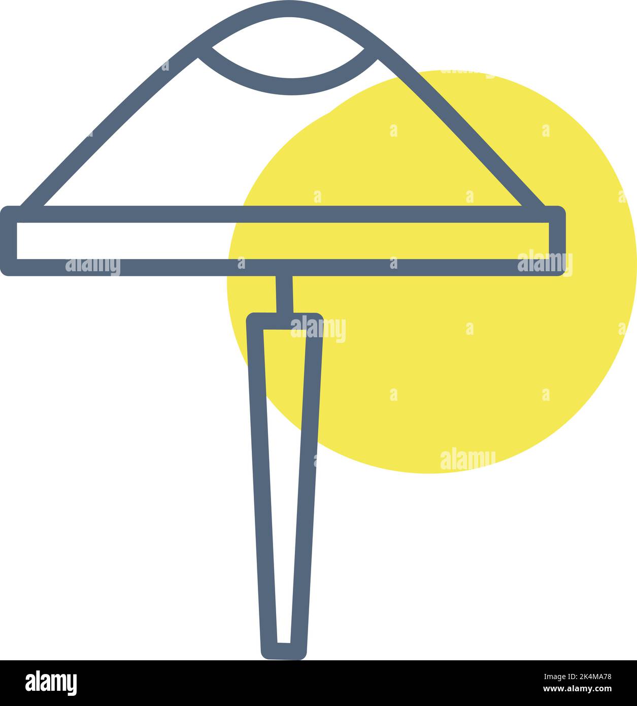 Lampe triangulaire, illustration, vecteur sur fond blanc. Illustration de Vecteur