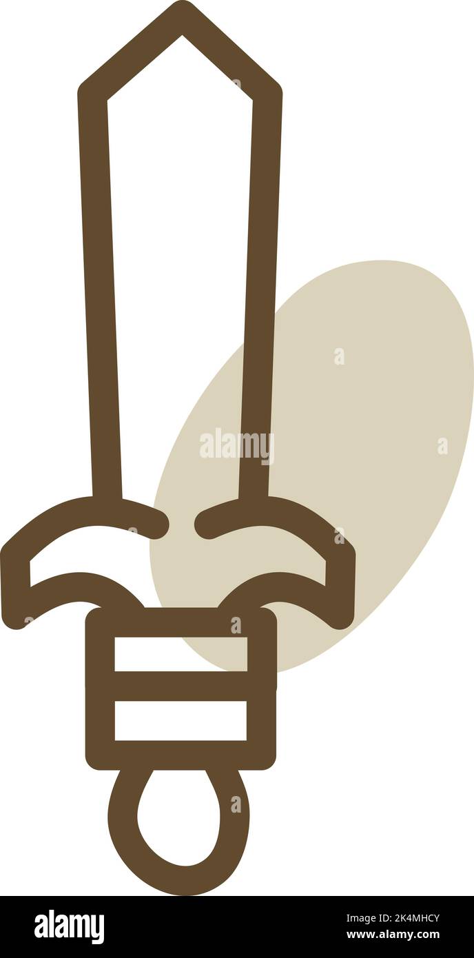 Épée médiévale, illustration, vecteur sur fond blanc. Illustration de Vecteur