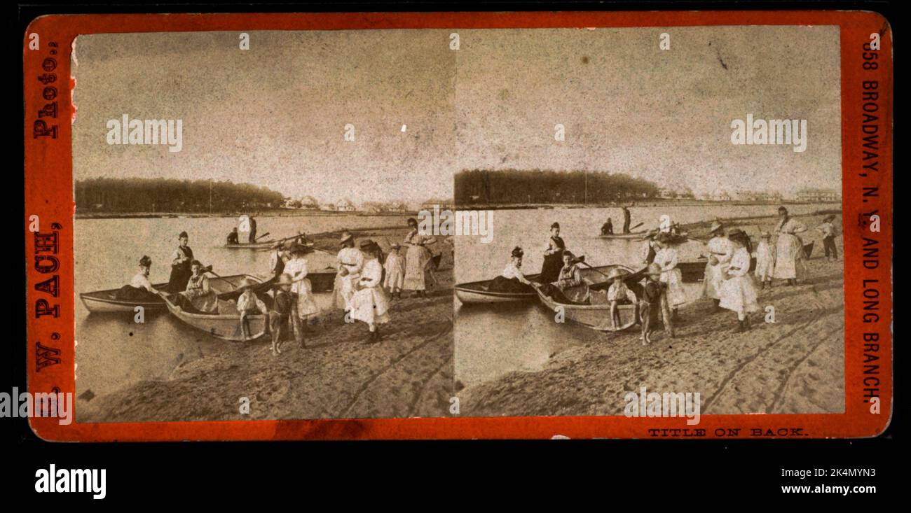 Lac Wesley. Pach, G. W. (Gustavus W.) (1845-1904) (photographe) Emporium stéréoscopique de James Cremer (distributeur). Collection de Robert N. Dennis de Banque D'Images