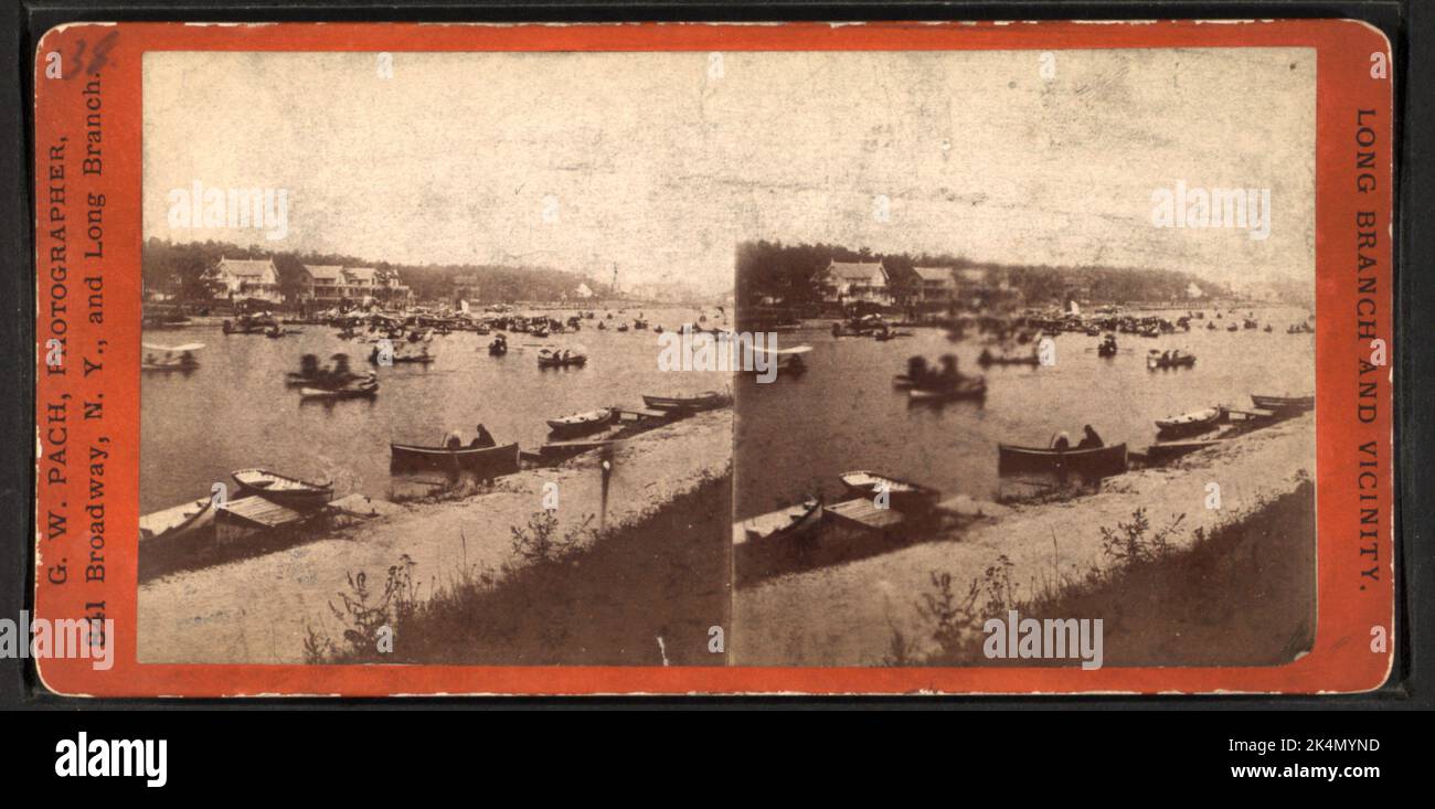 Lac Wesley, Ocean Grove. Titre supplémentaire: Long Branch et environs. Pach, G. W. (Gustavus W.) (1845-1904) (photographe). Robert N. Dennis Banque D'Images