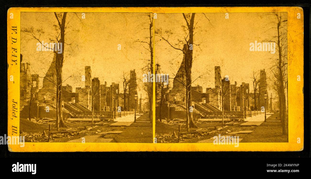 À l'ouest d'Ogden. Titre supplémentaire: Ruines de Chicago, par le grand feu de 8 octobre et 9th, 1871. 57. D.E. Fay & Co. (Photographe). Robert N. Banque D'Images