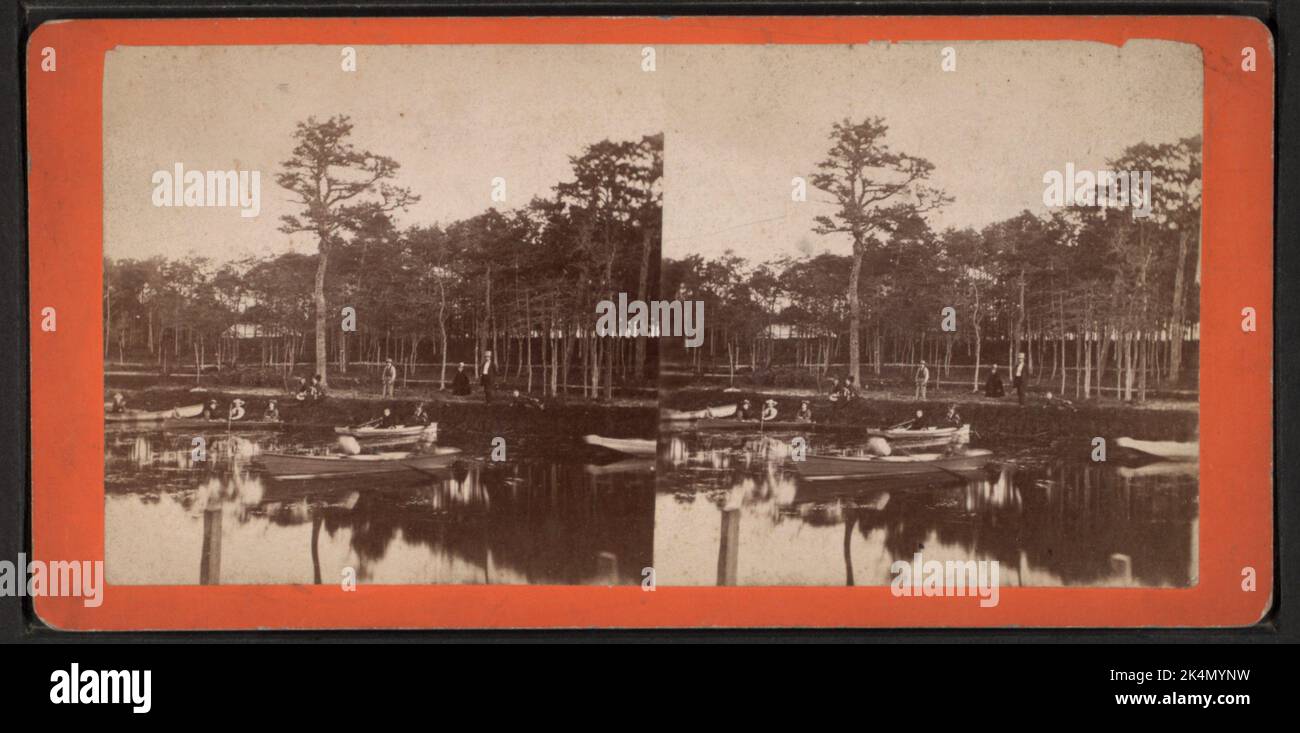 Lac Wesley. Pach, G. W. (Gustavus W.) (1845-1904) (photographe). Collection de vues stéréoscopiques de Robert N. Dennis États-Unis New Jersey Banque D'Images