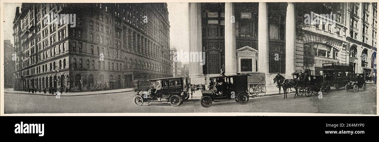 West 33rd St. - Hotel Waldorf-Astoria - Knickerbocker Trust Co. - Aeolian Hall, pianos - No 362 Maillards, confiseurs. Welles & Co. (Éditeur) Banque D'Images