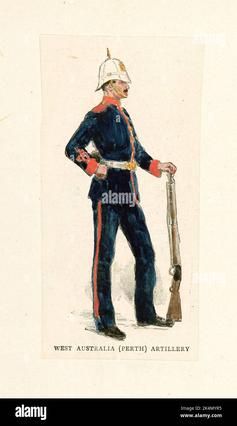 Australie occidentale (Perth) Artillerie. Vinkhuijzen, Hendrik Jacobus (collectionneur). La collection Vinkhuijzen d'uniformes militaires Grande-Bretagne Grande-Bretagne Banque D'Images