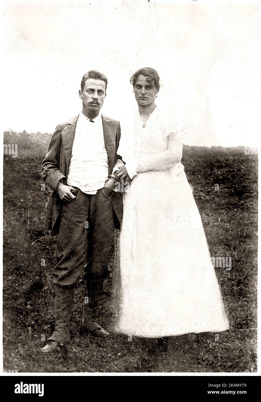 Rainer Maria Rilke et Clara Rilke-Westhoff, 1901. Rainer Maria Rilke était poète et romancier autrichien et sa femme Clara Westhoff était allemande Banque D'Images