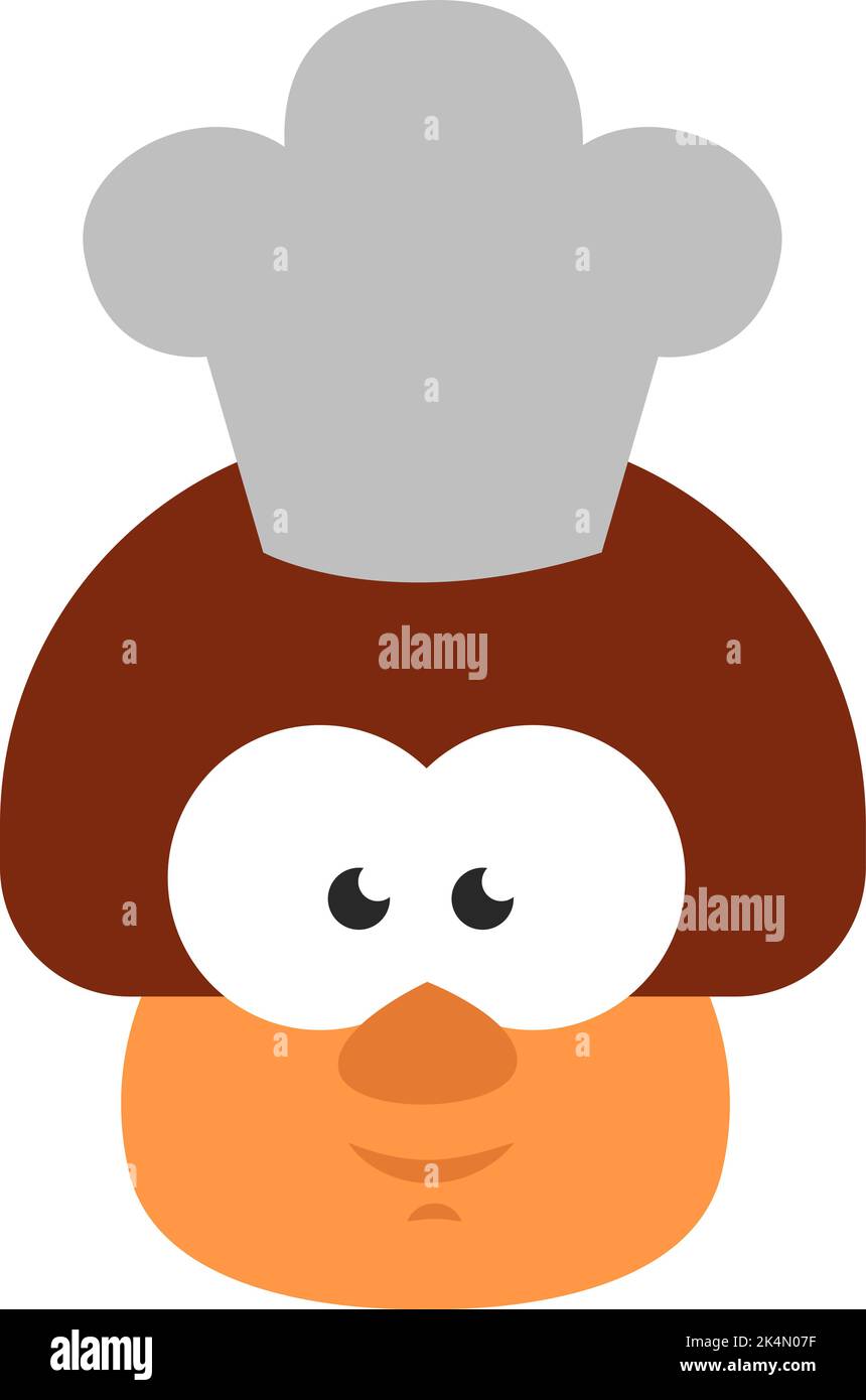 Faire cuire le champignon, illustration, vecteur sur fond blanc. Illustration de Vecteur