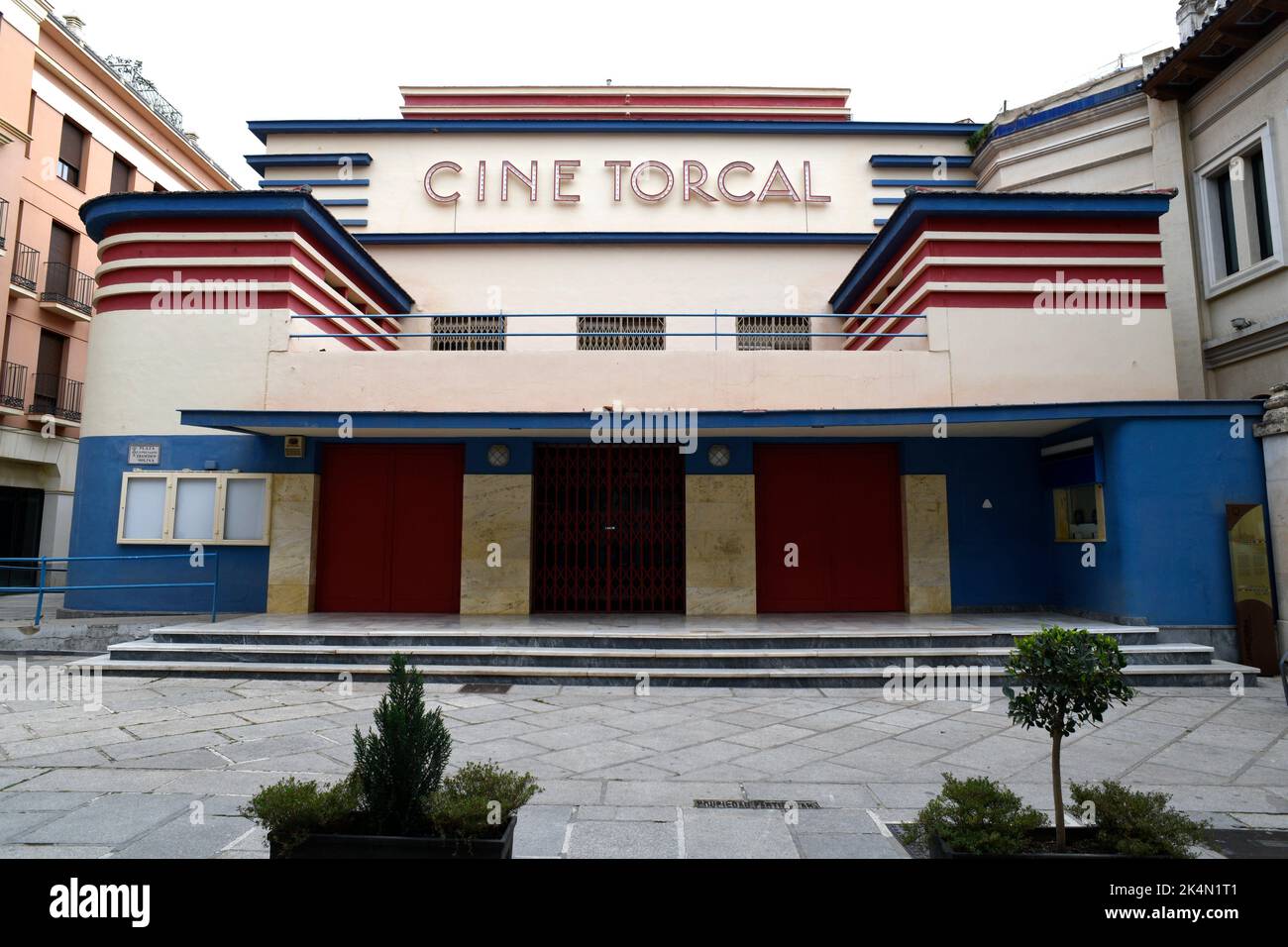Antequera, Teatro-Cine Torcal (20th siècle, rationalis et art déco). Málaga, Andalousie, Espagne. Banque D'Images