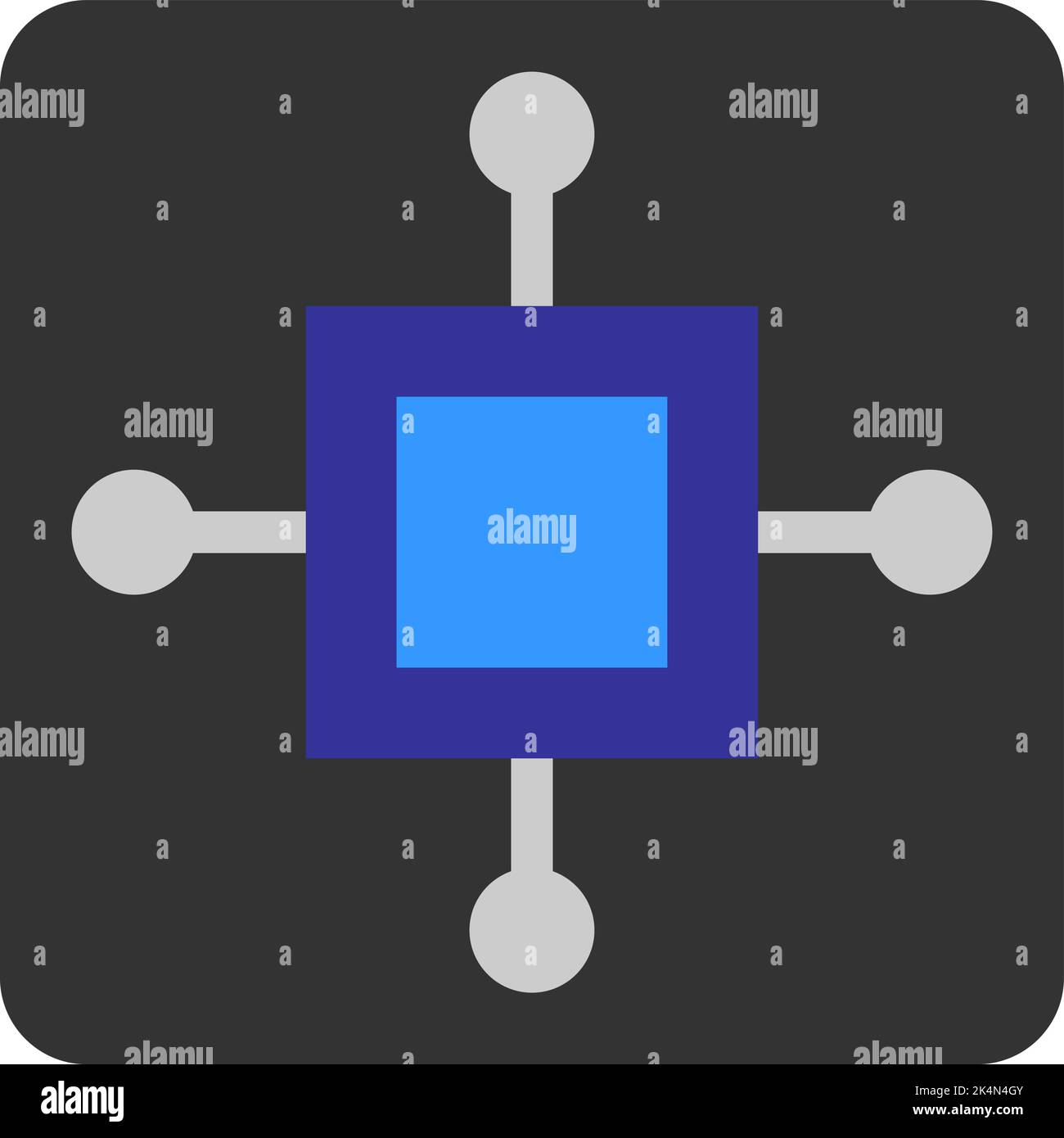Développement réseau en ligne, illustration, vecteur sur fond blanc. Illustration de Vecteur