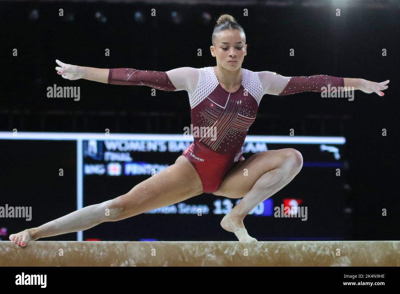 Georgia Mae FENTON, d'Angleterre, dans le faisceau d'équilibre des femmes - finale aux Jeux du Commonwealth 2022 dans l'arène, Birmingham. Banque D'Images