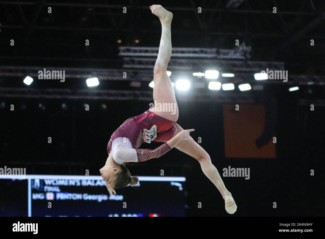 Georgia Mae FENTON, d'Angleterre, dans le faisceau d'équilibre des femmes - finale aux Jeux du Commonwealth 2022 dans l'arène, Birmingham. Banque D'Images