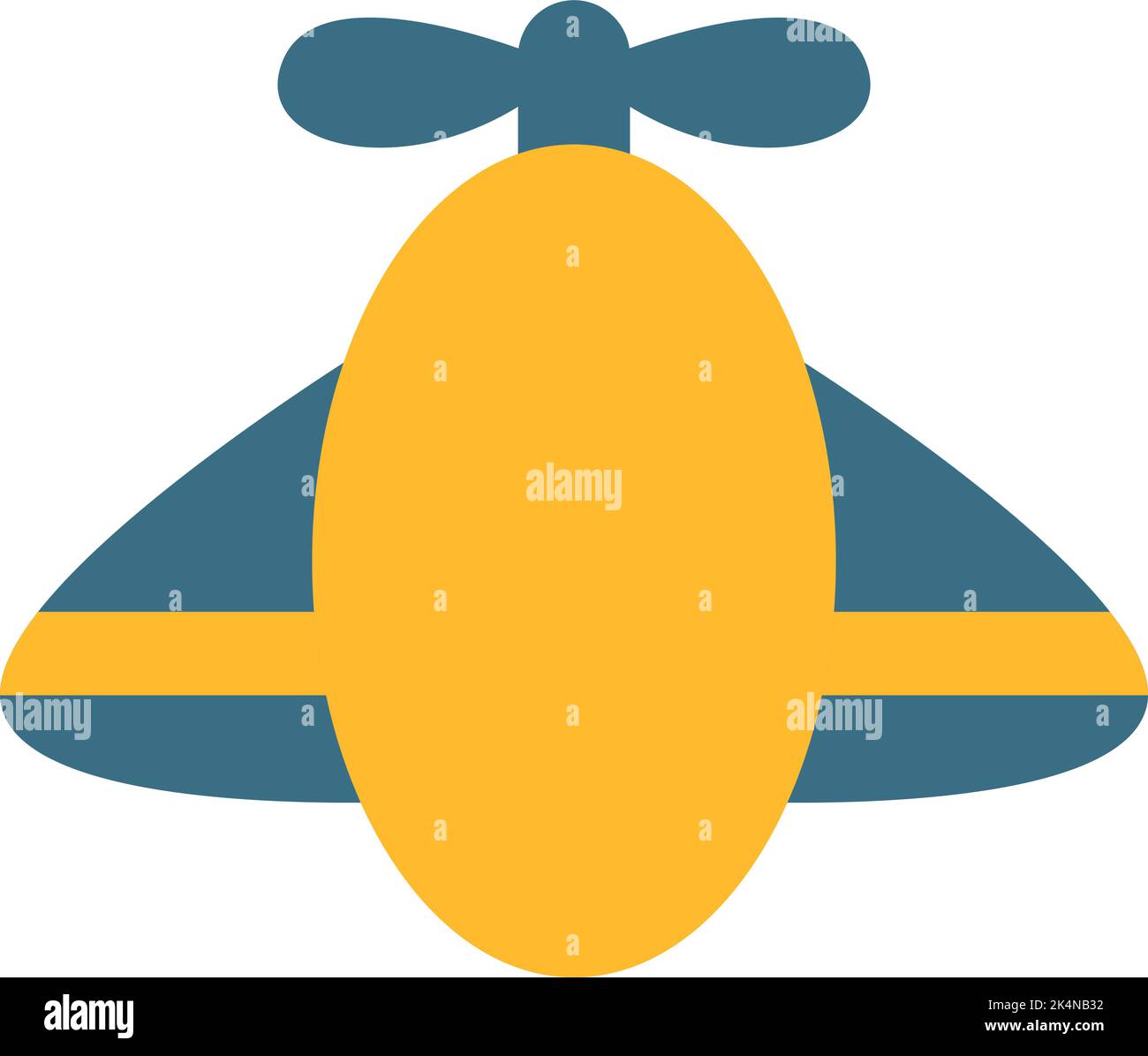 Jouet avion jaune, illustration, vecteur sur fond blanc. Illustration de Vecteur