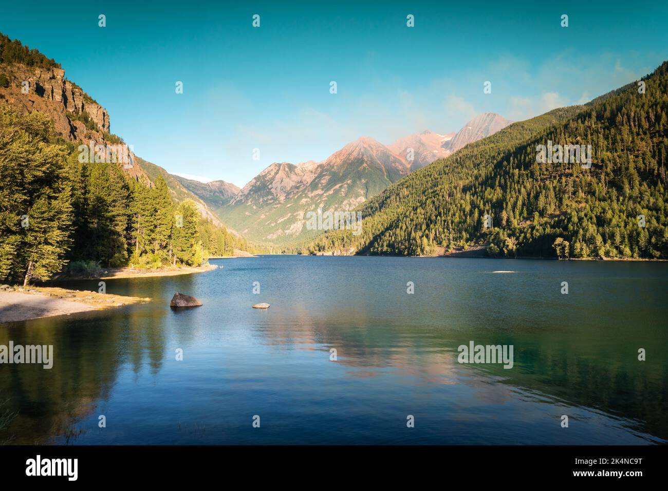 McDonald Lake, St Ignatius, Montana, États-Unis Banque D'Images