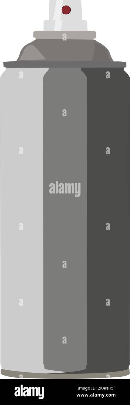 Peinture en aérosol grise, illustration, vecteur sur fond blanc. Illustration de Vecteur