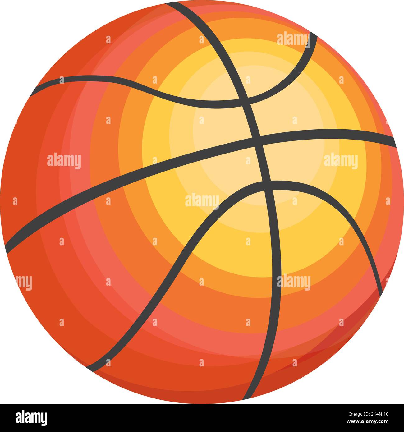 Ballon de basket-ball extérieur, illustration, vecteur sur fond blanc. Illustration de Vecteur