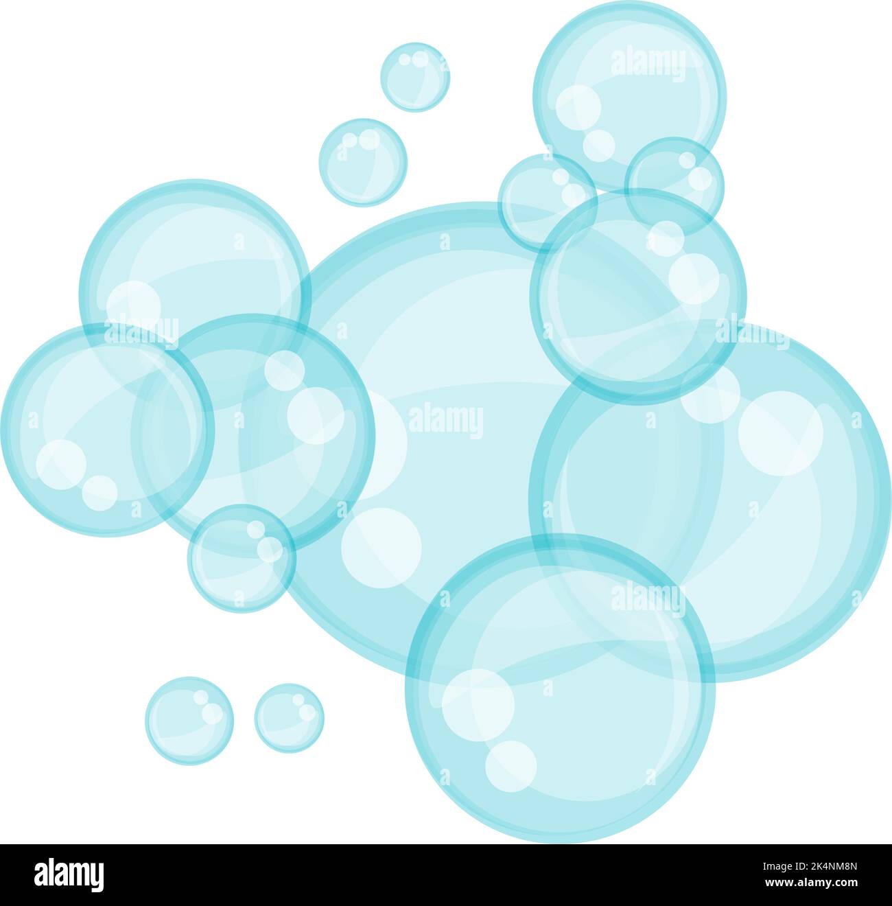 Bulles de savon bleu, illustration, vecteur sur fond blanc. Illustration de Vecteur