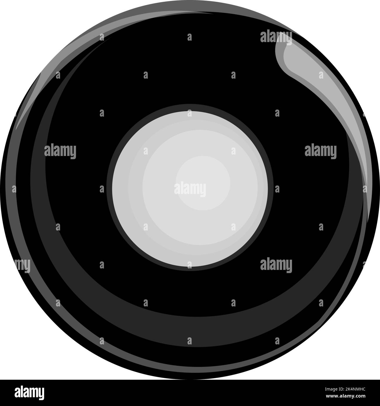 Ballon de billard noir, illustration, vecteur sur fond blanc. Illustration de Vecteur
