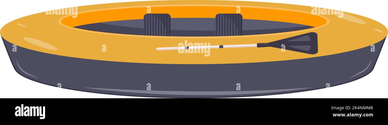 Bateau en caoutchouc, illustration, vecteur sur fond blanc. Illustration de Vecteur
