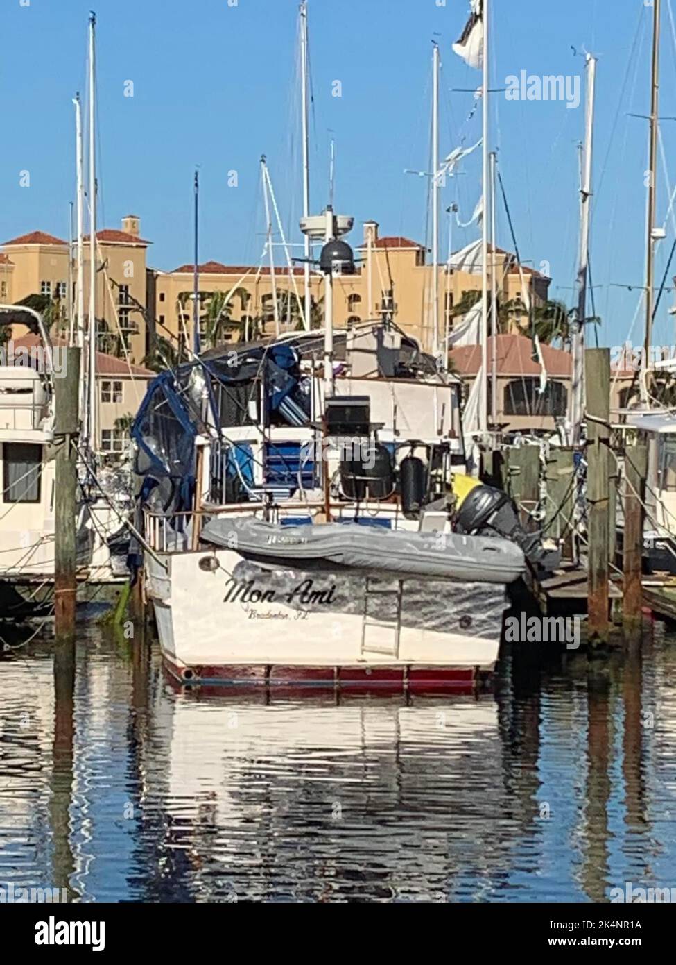 Nettoyage après l'ouragan IAN Banque D'Images