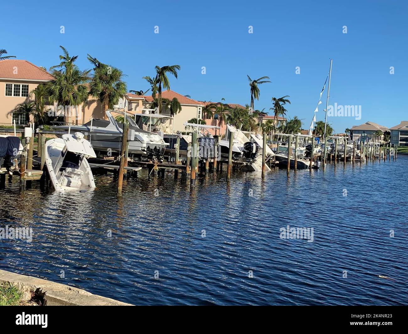 Nettoyage après l'ouragan IAN Banque D'Images