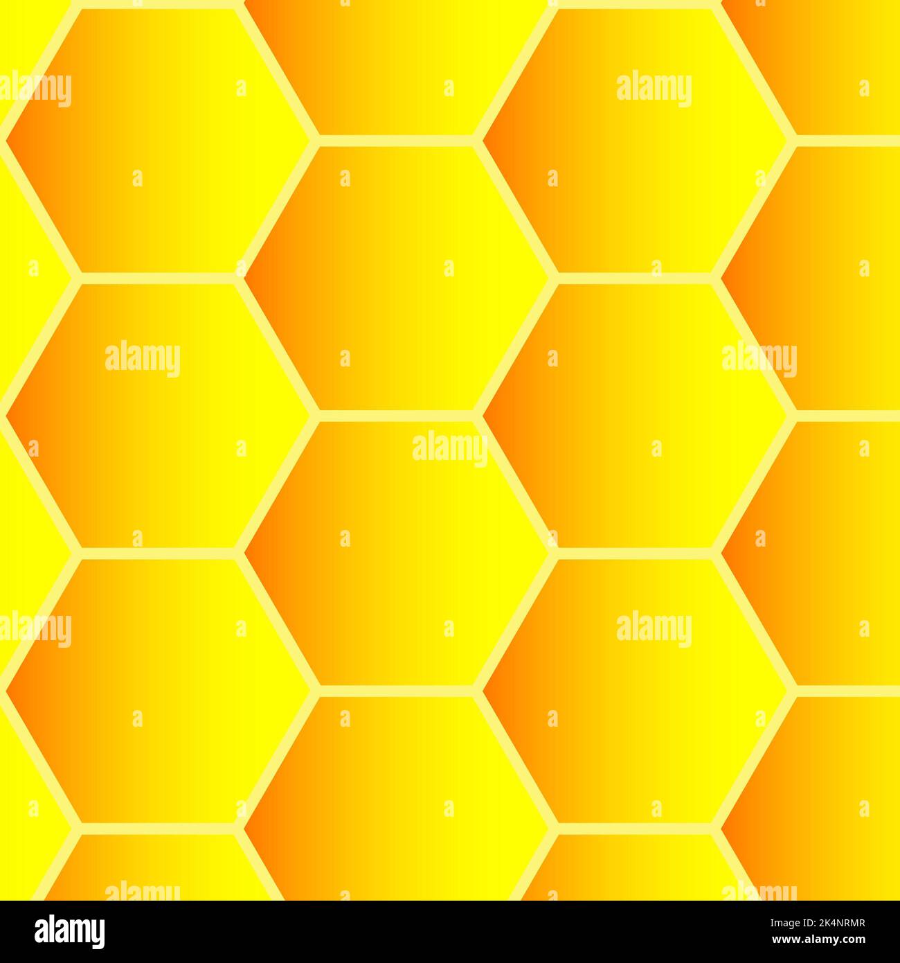 Un nid d'abeille aux couleurs miel, motif nid d'abeille, motif hexagonal, orange et jaune, abeille maison, illustration en nid d'abeille, adaptée à l'étiquette miel Banque D'Images