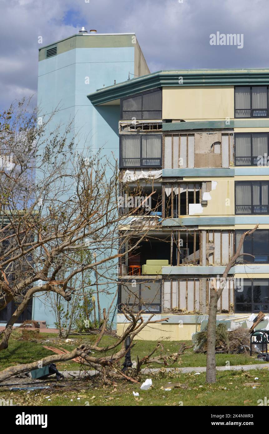 Ouragan Ian dévastation Punta Gorda, FL Banque D'Images